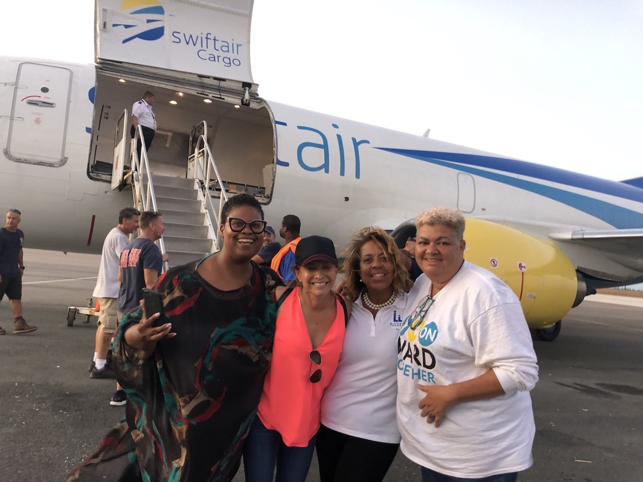 Celebrity chef Ingrid Hoffmann (second from left) has raised nearly $88,000 through GoFundMe for the Bahamas.
