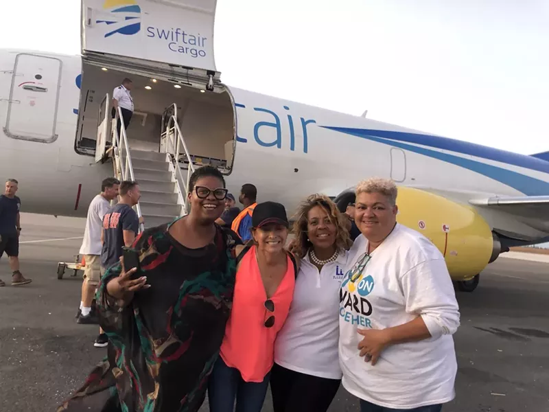 Image: Celebrity chef Ingrid Hoffmann (second from left) has raised nearly $88,000 through GoFundMe for the Bahamas.