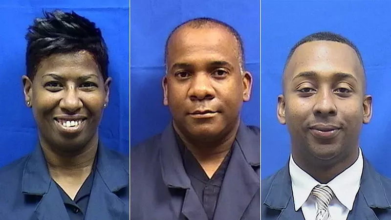 Image: Former Miami Police Officers Schonton Harris, Kelvin Harris, and James Archibald