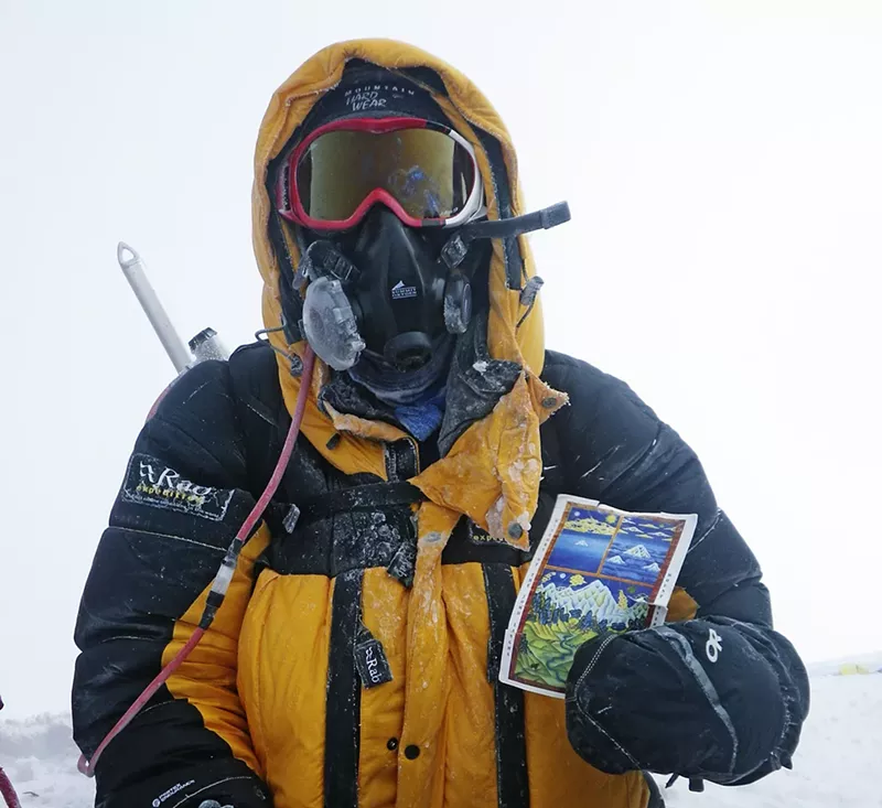Image: A photo from Santiago Perez's journey to the summit of Everest.