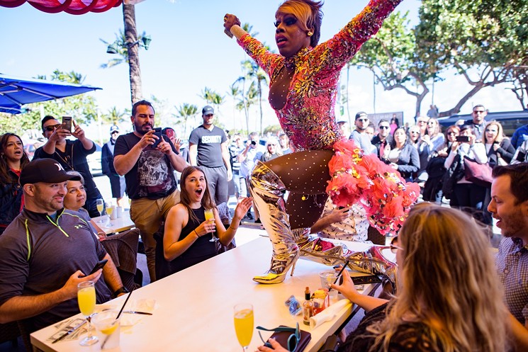 Catch Drag Brunch at Palace Bar every Saturday and Sunday. - PHOTO BY KARLI EVANS.