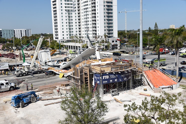 See more photos from the FIU bridge collapse here. - PHOTO BY MICHELE EVE SANDBERG