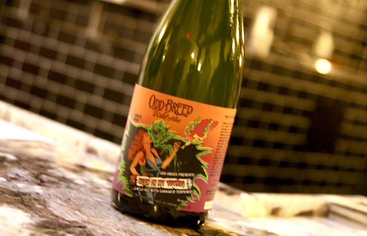 In March, Odd Breed Wild Ales released Resin on My Thumbs, a mixed-culture saison infused with G-13 and Lemon Kush terpenes. - PHOTO BY NICOLE DANNA