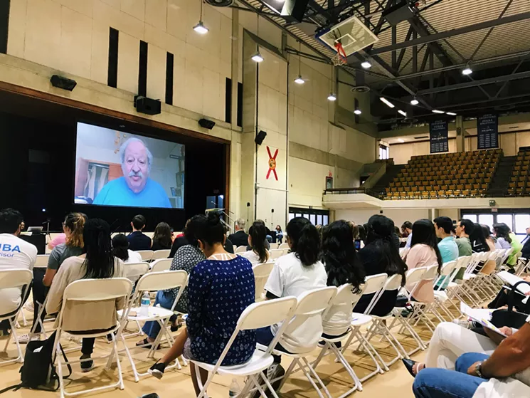 Marshall Ganz, who worked with the United Farm Workers for almost 20 years, discussed the importance of organizing. - PHOTO BY TRAVIS COHEN