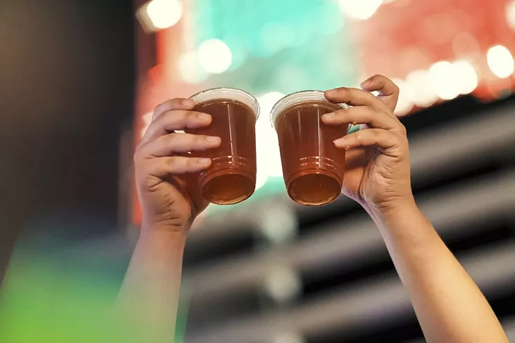 Throw back a pint (or more) at the Brickell City Center Biergarten: See Thursday. - PHOTO BY FUJIFILMGIRL