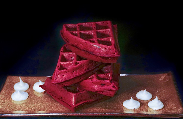 Lulu's red velvet waffles - COURTESY OF LAUREN BARBIAN
