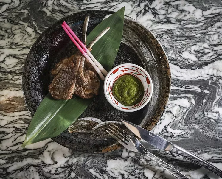 Lamb chops with Japanese chimichurri - PHOTO BY CANDACEWEST.COM
