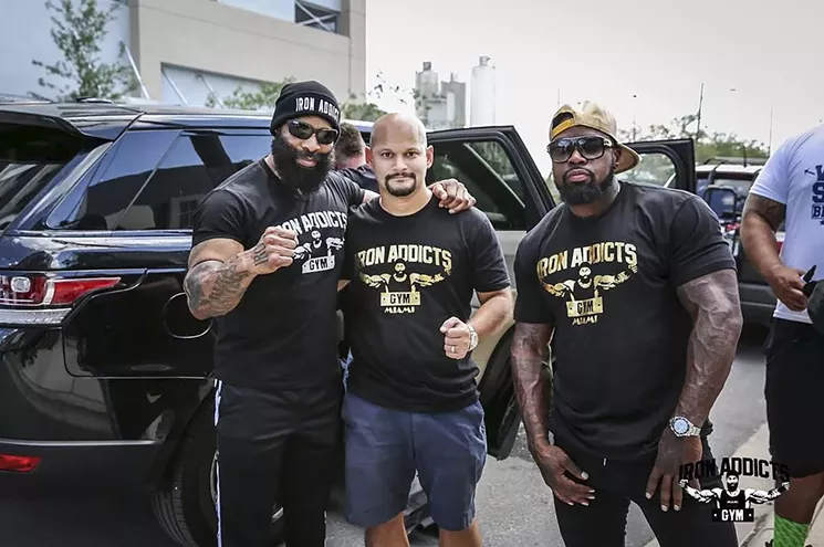 Richard Rodriguez (right) has pleaded guilty to selling millions in steroids while running a Miami gym that licensed the likeness of celebrity bodybuilder C.T. Fletcher (left). (Fletcher has denied any knowledge of the steroid operation and wasn't charged in the case) - PHOTO VIA INSTAGRAM