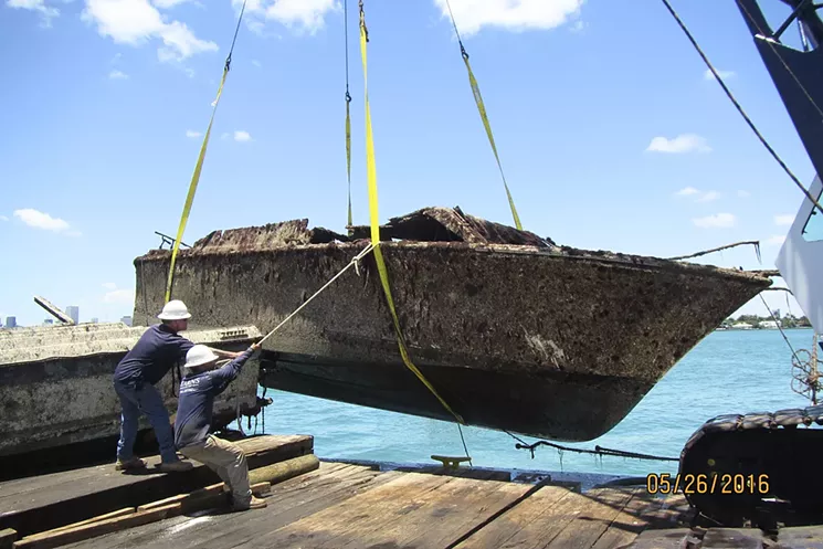 When ships sink in Florida waters, a host of government agencies clean up the mess. - PHOTO COURTESY OF DERM