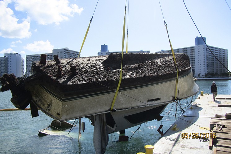 The state Legislature grants about $1 million per year to remove abandoned boats. - PHOTO COURTESY OF DERM