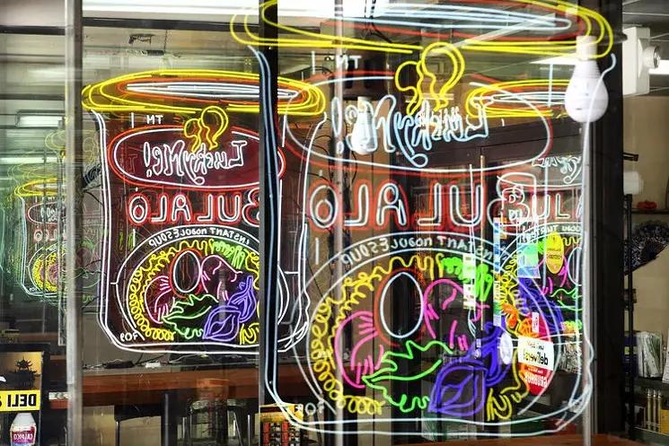 Installation view, Lee's Oriental Market, 2018. - PHOTOGRAPHY BY ZACHARY BALBER COURTESY OF FRINGE PROJECTS MIAMI