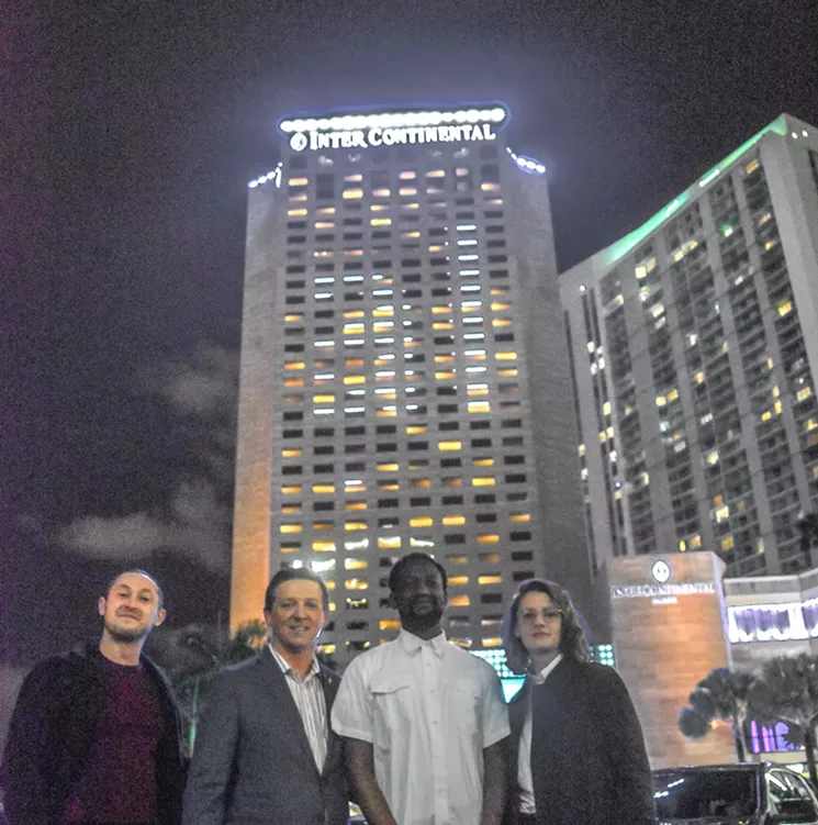 ICA Miami Artistic Director Alex Gartenfeld, InterContinental Miami General Manager Robert Hill, Artist Adler Guerrier, ICA Miami Associate Curator Stephanie Seidel - ICA MIAMI