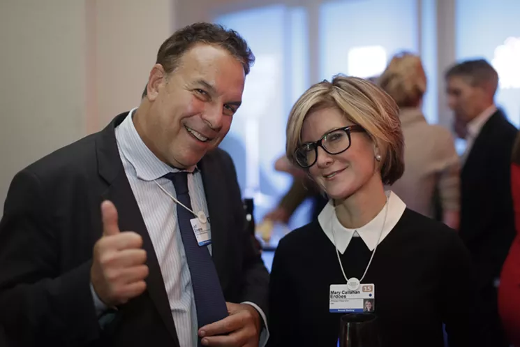 Jeff Greene with JP Morgan Asset Management CEO Mary Callahan Erdoes. - FINANCIAL TIMES / WIKIMEDIA COMMONS