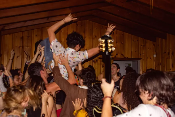 The Cabin sports a wood-paneled ceiling and walls. - KAT DE BARROS/@KAT.DEBA