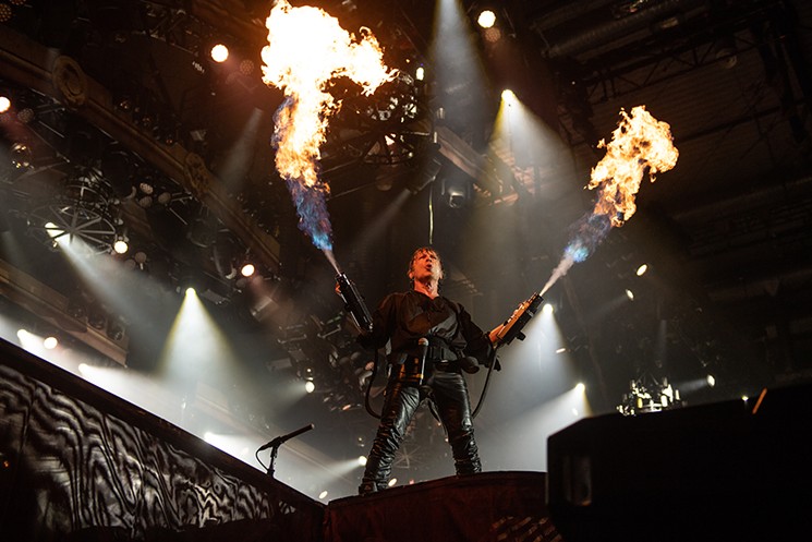 Iron Maiden boasts the most elaborate, pyrotechnic-heavy stage shows in the world of metal. - PHOTO BY JOHN MCMURTRIE