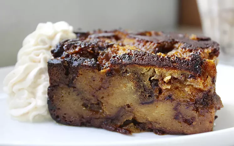 Bread pudding at Mignonette. - COURTESY OF MIGNONETTE