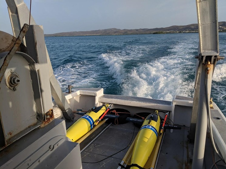 Two of NOAA's ocean gliders are ready for deployment. - PHOTOS PROVIDED BY NOAA