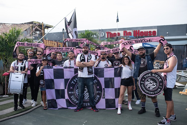 Inter Miami supporters club the Siege. - PHOTO BY TED BROOKS