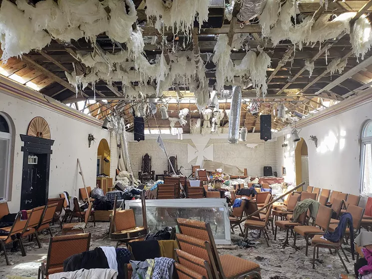 A destroyed church in Dundas Town, near Marsh Harbour. See more photos of the destruction on the Abaco Islands after Hurricane Dorian here. - PHOTO BY ZACHARY FAGENSON