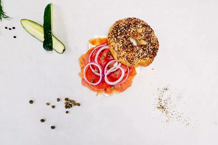 Schwartz's Genuine Miami Deli will deliver "the works" bagel to your door for weekend brunch. - PHOTO COURTESY OF THE GENUINE HOSPITALITY GROUP