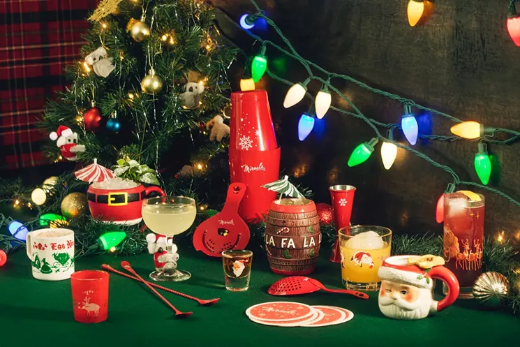 Tasty holiday cocktails await at Miracle Pop-Up Bar, located inside the Wynwood bar Gramps. - MELISSA HOM