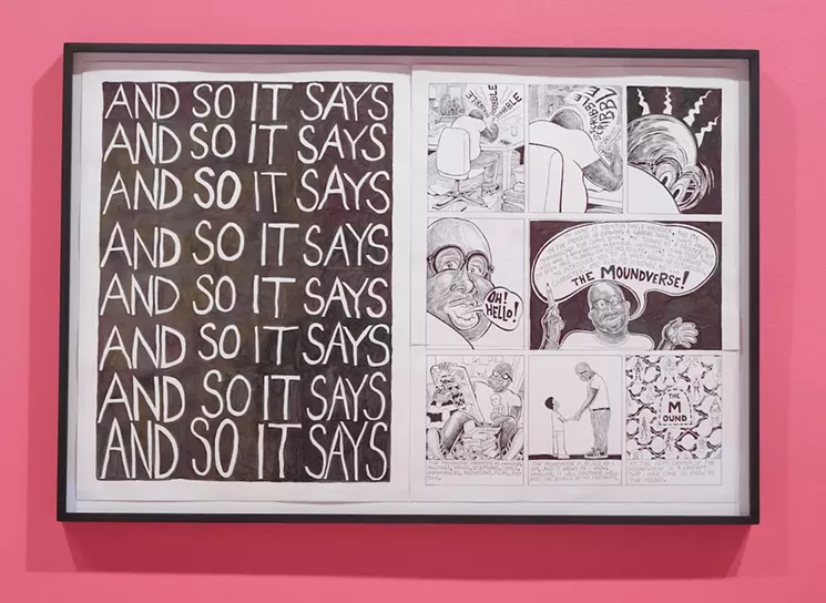 A piece in Trenton Doyle Hancock's "I Made a Mound City in Miami-Dade County." - PHOTO COURTESY OF WORLD RED EYE