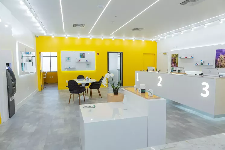 the interior of a Fluent cannabis dispensary