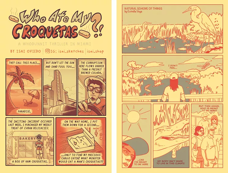Who Ate My Croquetas?! and Natural Scheme of Things, two of the comics featured in the anthology. - ILLUSTRATIONS BY ISAI OVIEDO AND ESTRELLA VEGA
