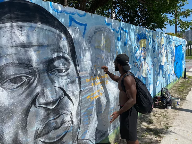 Overtown Mural by Kyle Holbrook Honors Black Lives Matter Miami New Times