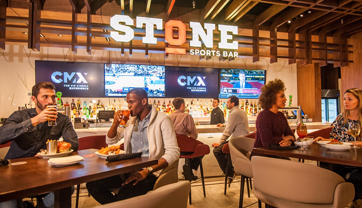 Some of the largest TV screens in South Florida will be showing the NBA Finals this week at CMX Stone Sports Bar. - PHOTO COURTESY OF CMX CINEMAS