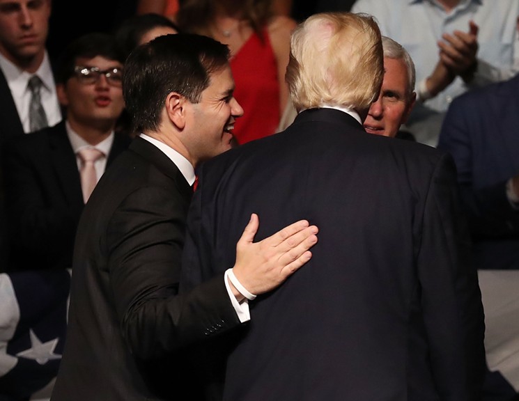 Florida Sen. Marco Rubio with President Donald Trump in 2017. - PHOTO BY JOE RAEDLE/GETTY