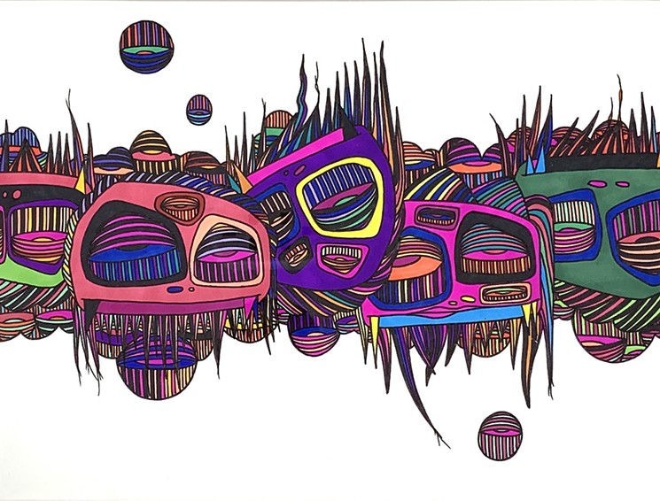 A piece from the exhibit "Ahol Sniffs Glue's Biscayne World," which will be on display during Miami Art Week. - PHOTO COURTESY OF MUSEUM OF GRAFFITI