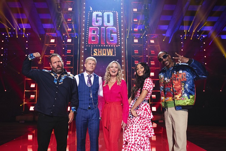 Snoop Dogg (right) and the cast of Go-Big Show. - PHOTO BY JEREMY FREEMAN/TBS