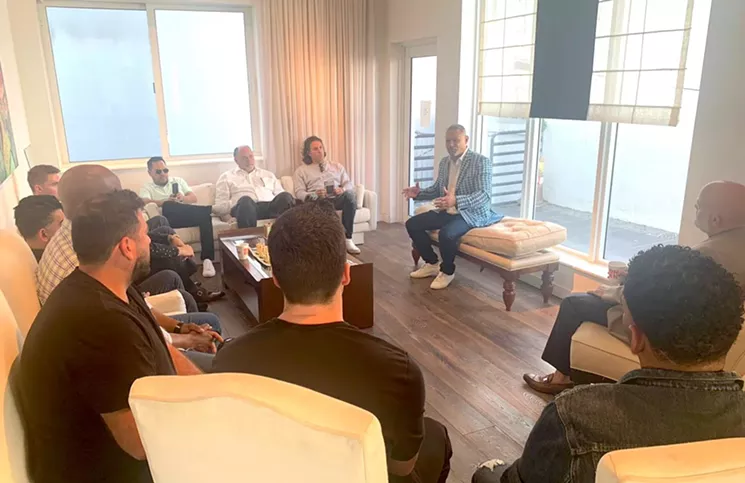 New York City mayoral candidate Fernando Mateo arrived in Miami this week to urge New York business owners to return home. - OSCAR HERASME