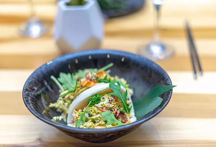 Chicken bao at Li's Dim Sum & More. - PHOTO BY JONATHAN DUARTE