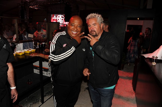 Rev Run and Guy Fieri crashed the SOBEWFF Burger Bash. - PHOTO BY WORLD RED EYE
