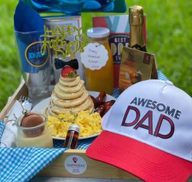 Treat dad to Father's Day brunch in bed. - PHOTO COURTESY OF TAPP IDEAS