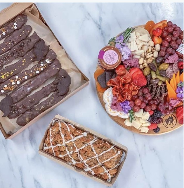 Chocolate-covered bacon and charcuterie from Board Oh! - PHOTO COURTESY OF CLOUD 9 BAKERY & BOARD OH!