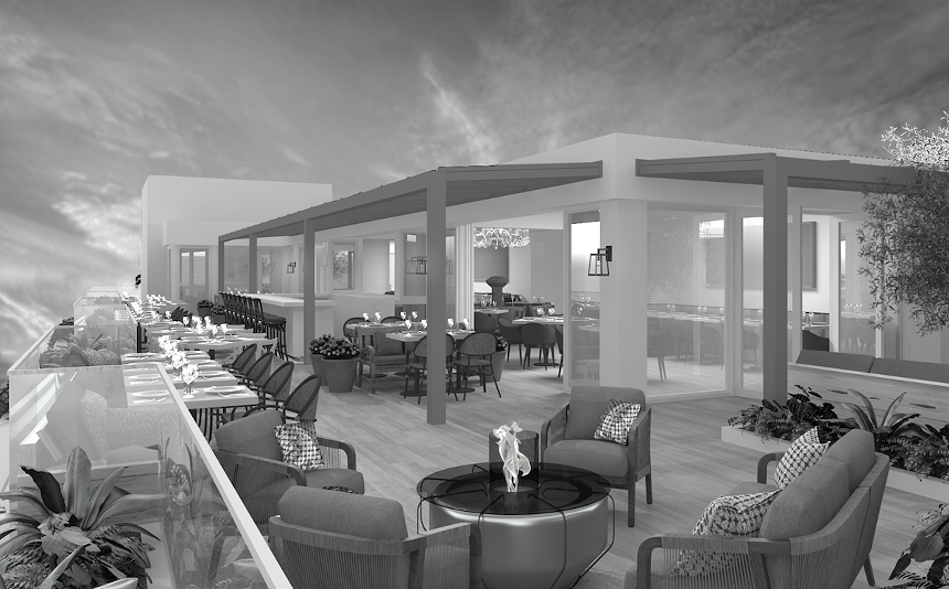 Julia & Henry's will include a rooftop restaurant. - RENDERING BY STAMBUL