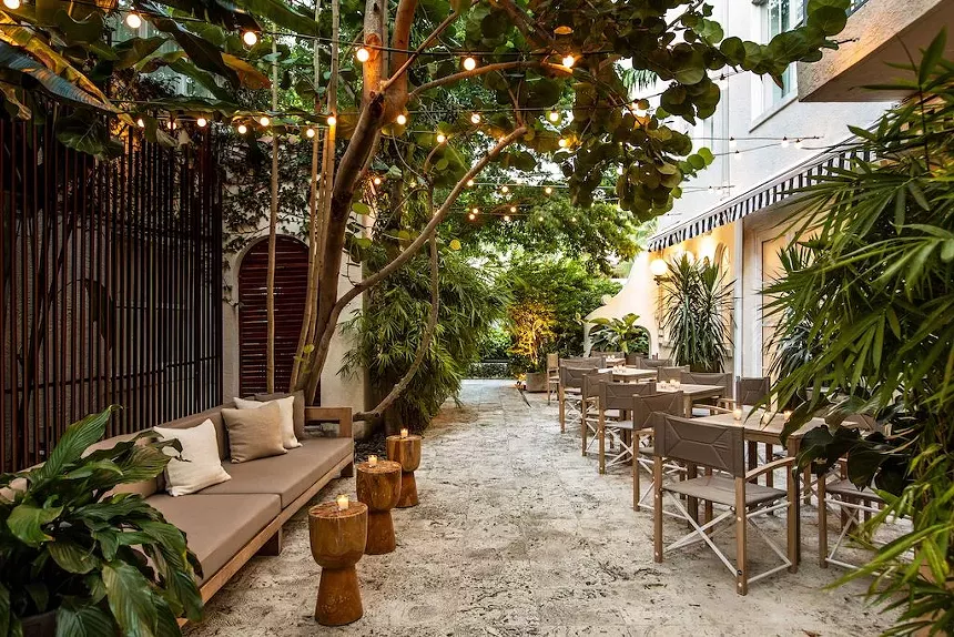 Seawell Fish N’ Oyster's outdoor patio - PHOTO COURTESY OF KIMPTON ANGLER’S MIAMI BEACH