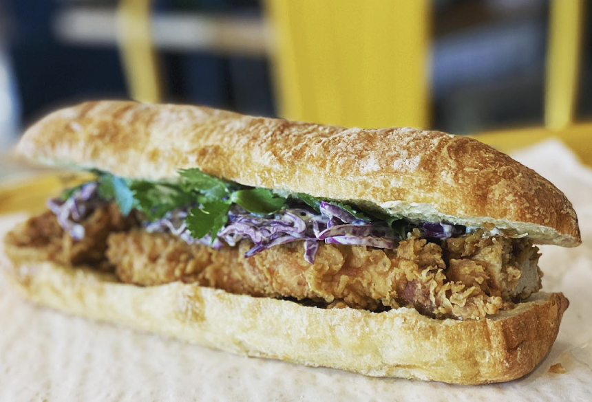 The "Crispy Chicken Tender Sammy" at Necessary Purveyor, located inside Time Out Market. - PHOTO COURTESY OF NECESSARY PURVEYOR