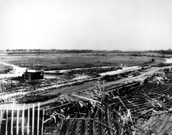 Salvaged lumber from the Fulford-Miami grandstand was reportedly used to rebuild the city after the Great Miami Hurricane of 1926. - PHOTO COURTESY OF FLORIDAMEMORY.COM