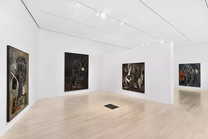Installation view of "Carlos Alfonzo: Late Paintings" at the Institute of Contemporary Art, Miami. - PHOTO BY ZACHARY BALBER