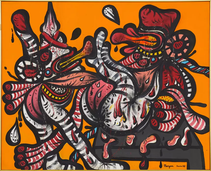 Maryan, Two Personnages, (1968), oil on canvas - PHOTOGRAPH COURTESY OF VENUS OVER MANHATTAN, NEW YORK)