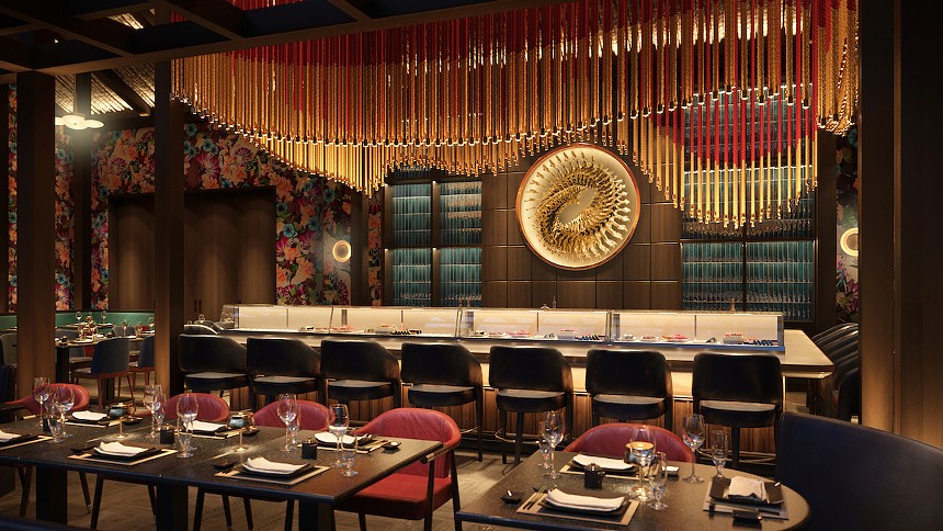 A rendering of the new Japanese-inspired steakhouse from Dave Grutman and Benito "Bad Bunny" Ocasio. - PHOTO COURTESY OF GROVE BAY HOSPITALITY