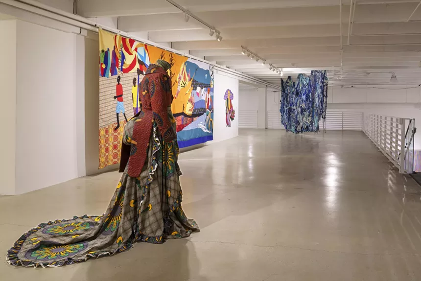 Installation view of "To Weave the Sky" at El Espacio 23