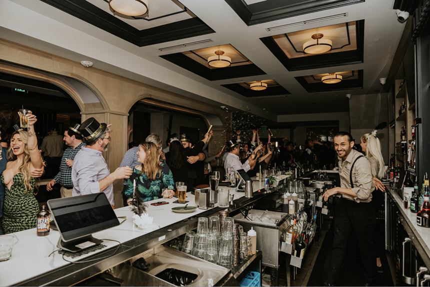 The bar at JohnMartin's Irish Pub & Restaurant