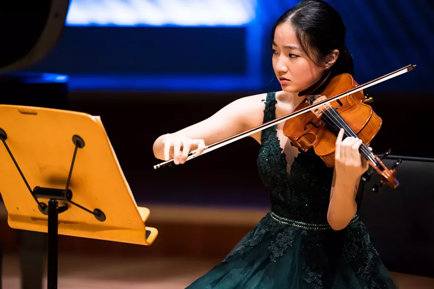 YoungArts winner Iris Hur playing her violin