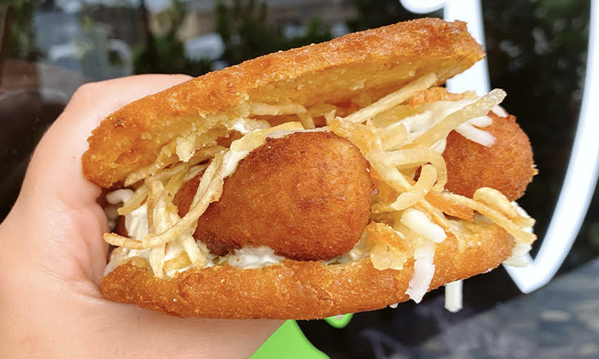 A croqueta sandwich