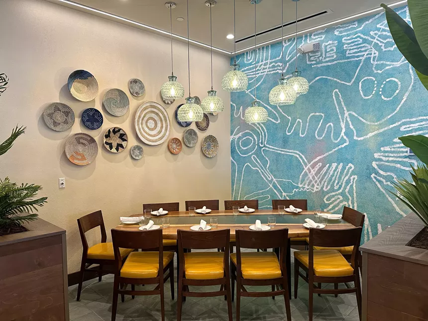 A corner of a restaurant